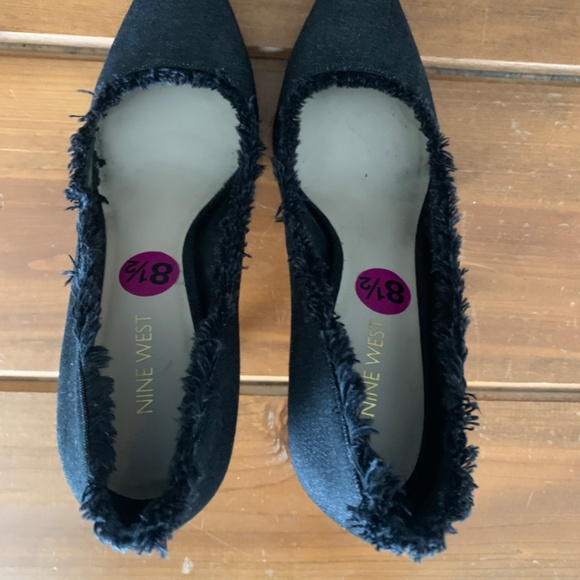 Nine West Fabric Fringe Heels - Picture 3 of 4